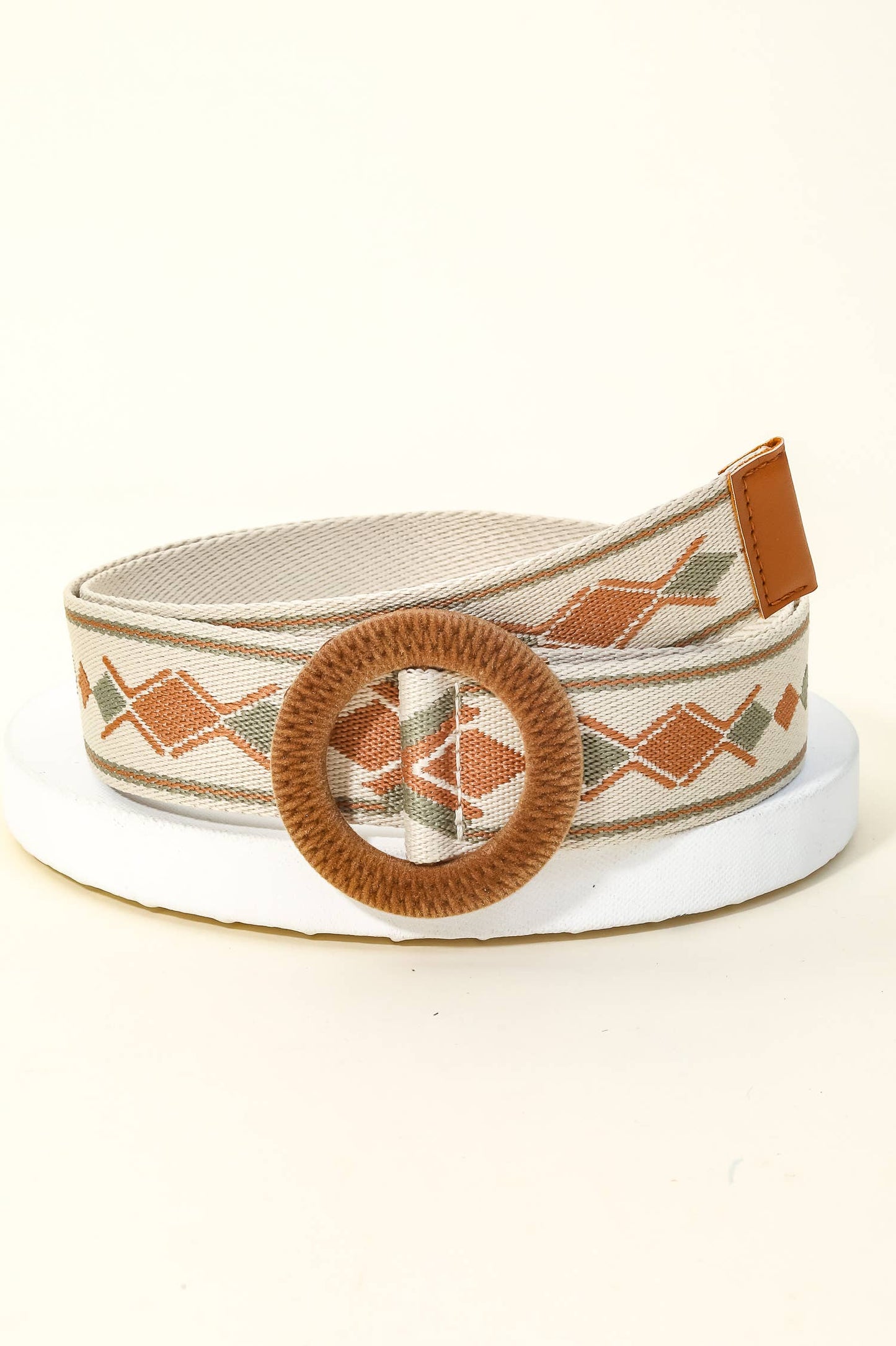 2019 Round Braided Buckle Boho Belt