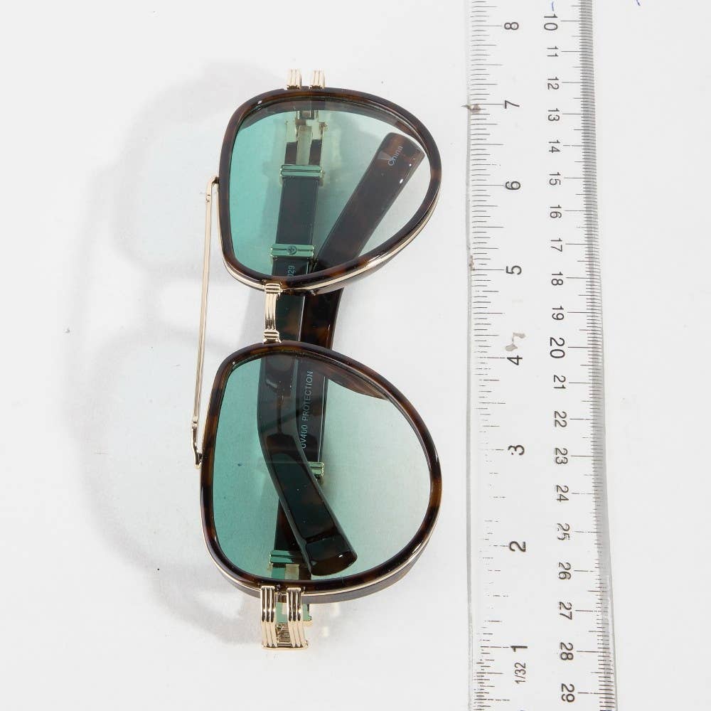 2029 Thin Aviator Frame Double Bridge Sunglasses