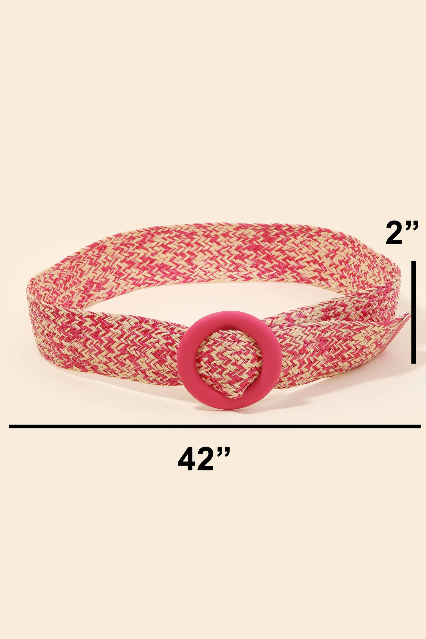 2021 Hoop Buckle Wide Braided Belt