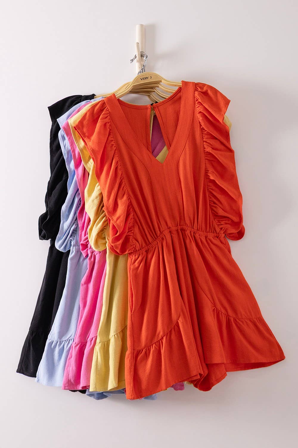 2072 Ruffled Sleeve Romper
