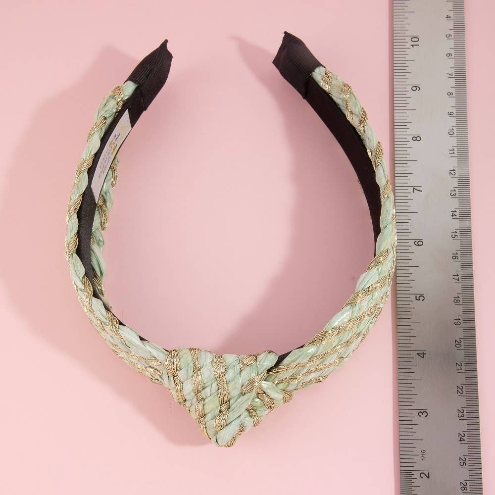 2022 Striped Braided Twist Headbands