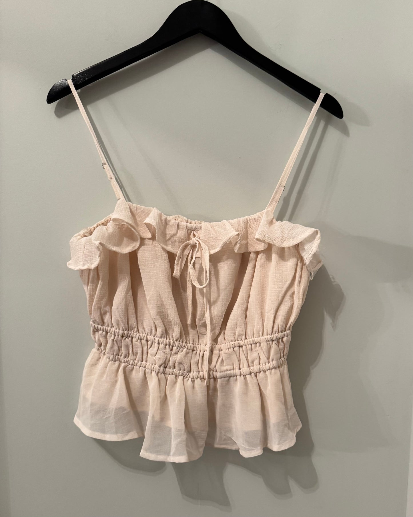 0933 Woven Ruffle Cami