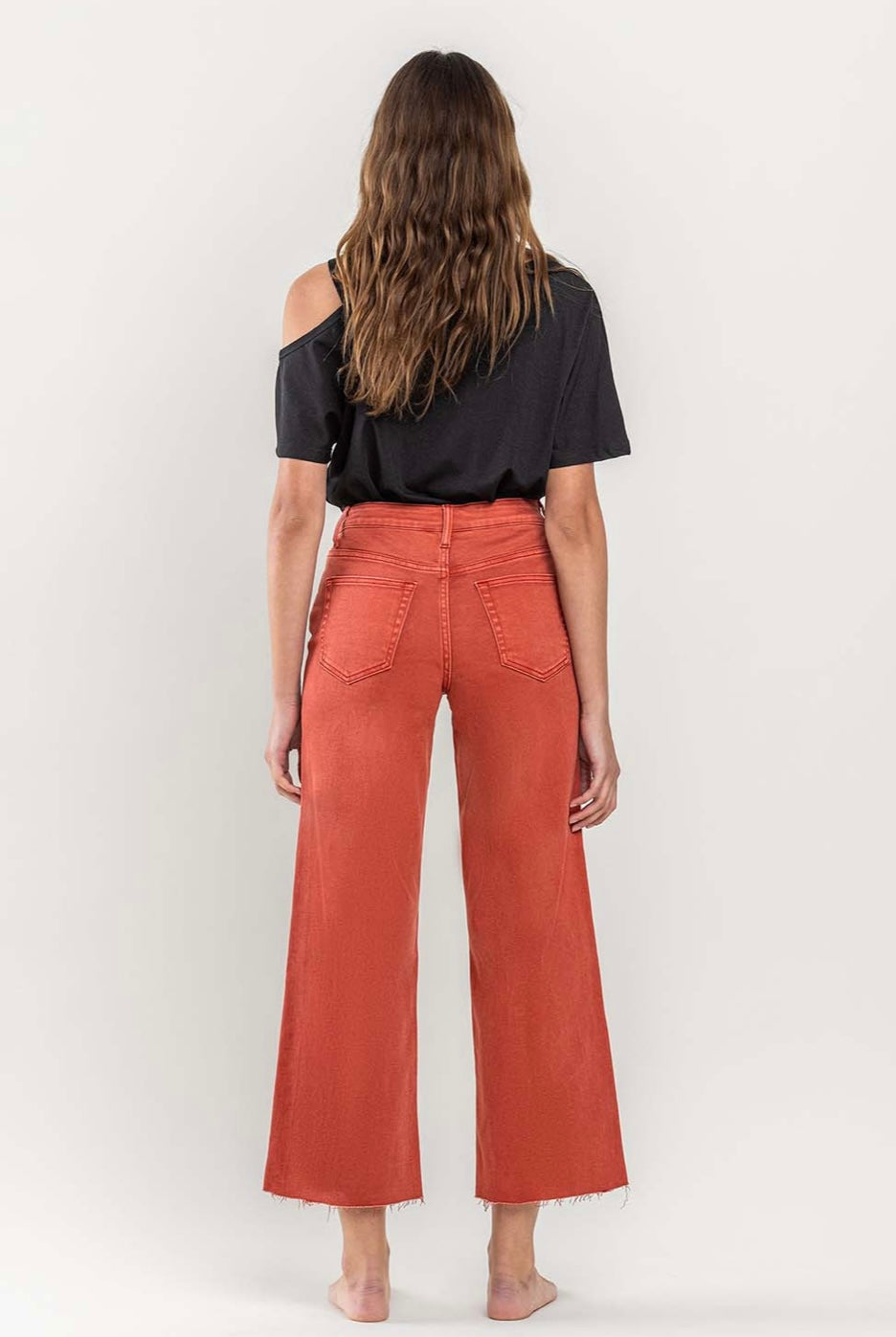 1232 High Rise Crop Wide Leg Jeans (2 Colors)