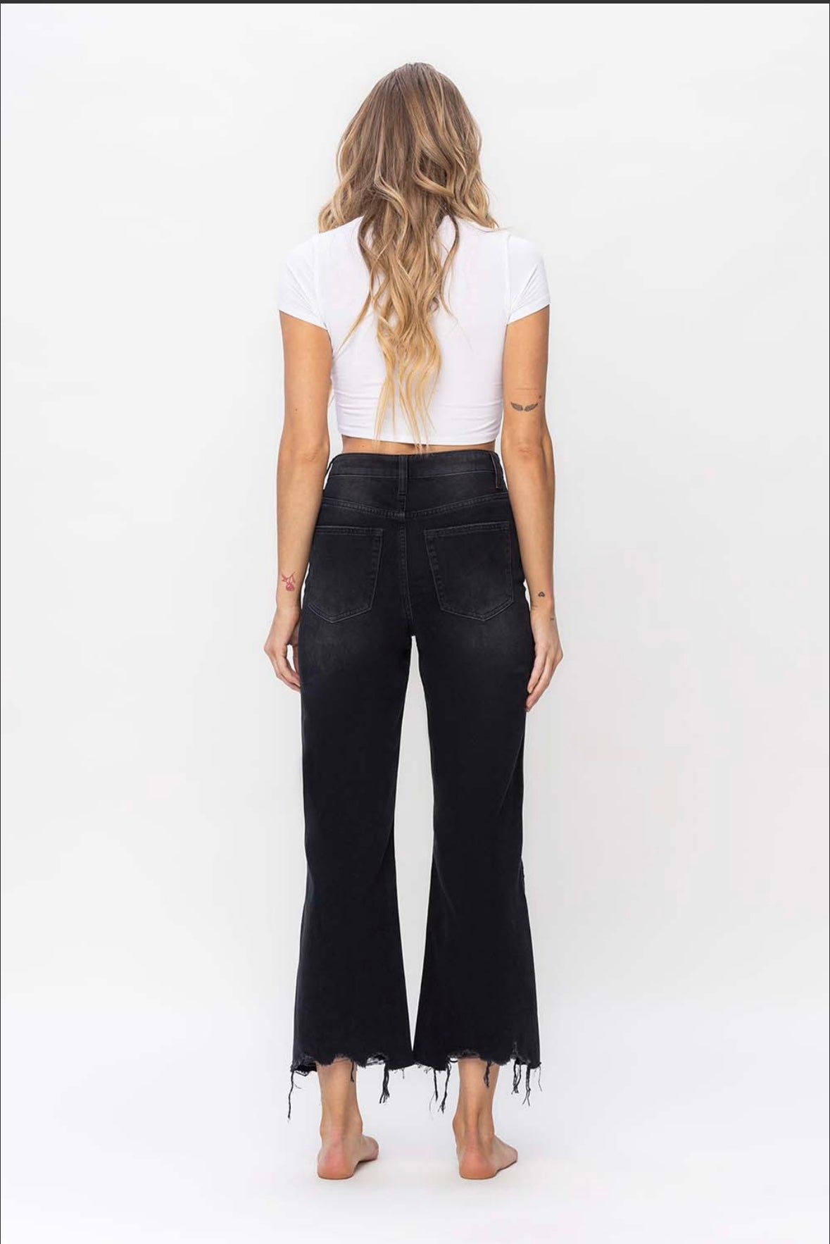1234 90s Vintage Crop Flare Jeans