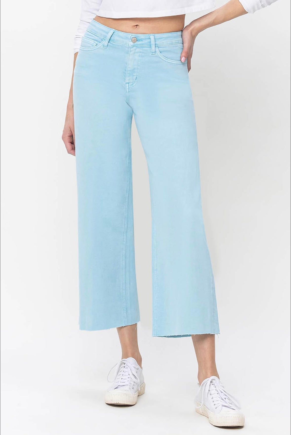 1232 High Rise Crop Wide Leg Jeans (2 Colors)