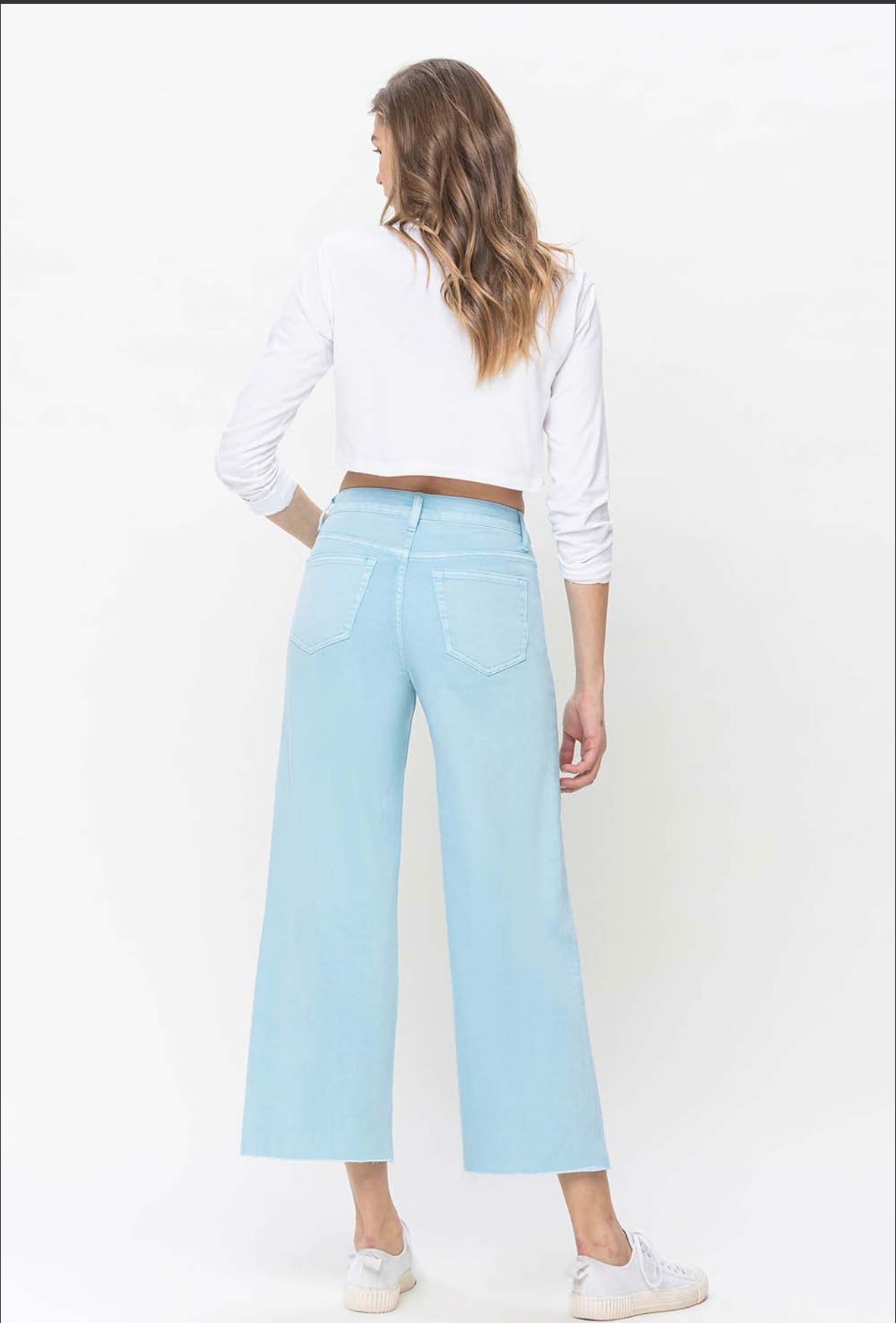 1232 High Rise Crop Wide Leg Jeans (2 Colors)