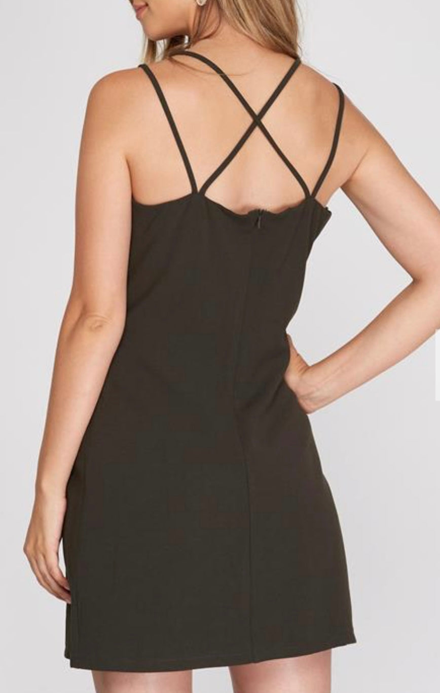 1163 Double Strap Mini Dress