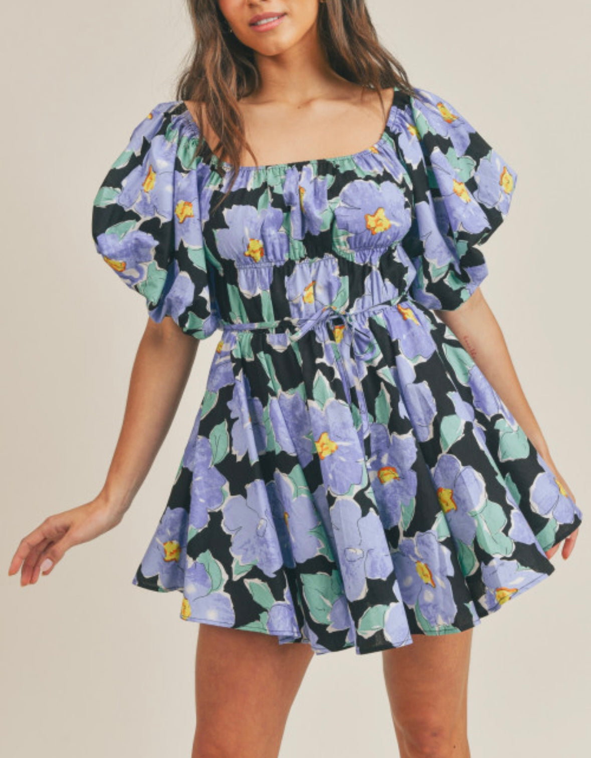1349 Floral Mini Dress