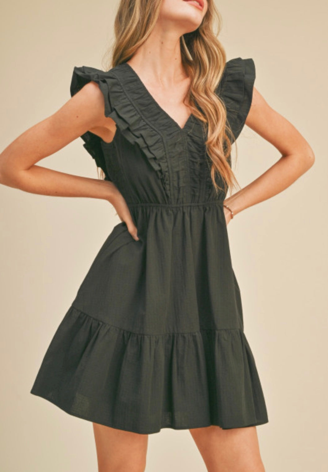 1351 Detailed Mini Dress