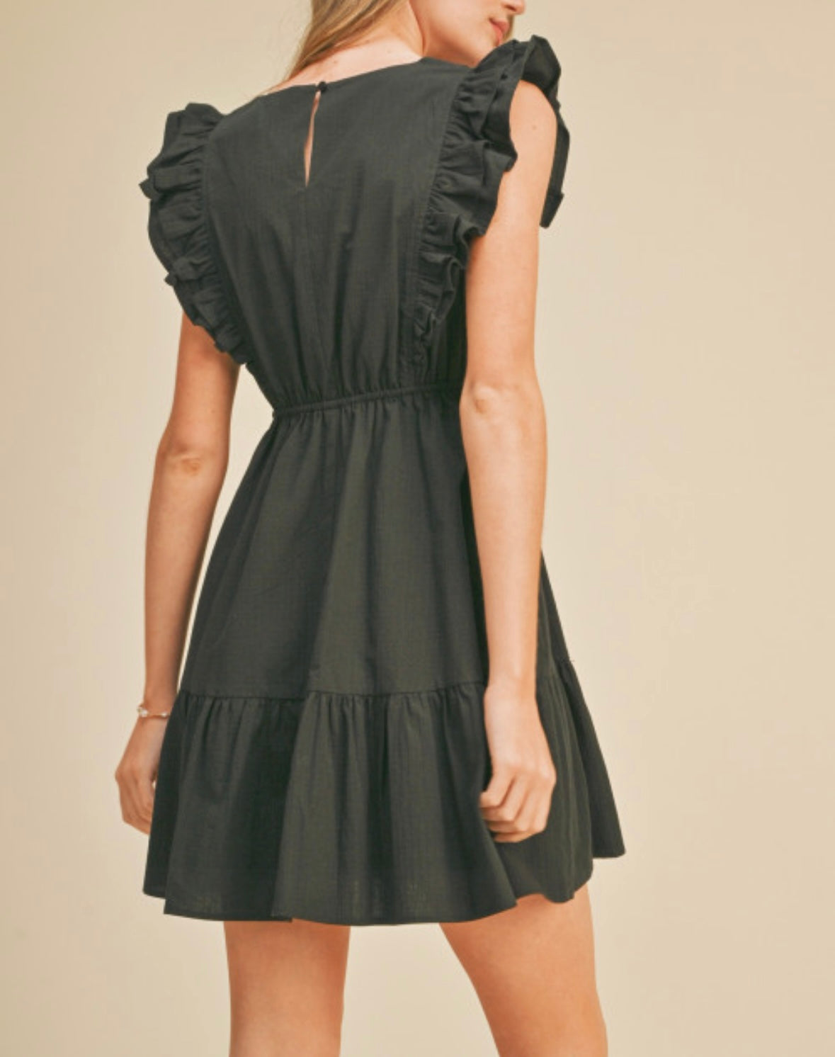 1351 Detailed Mini Dress