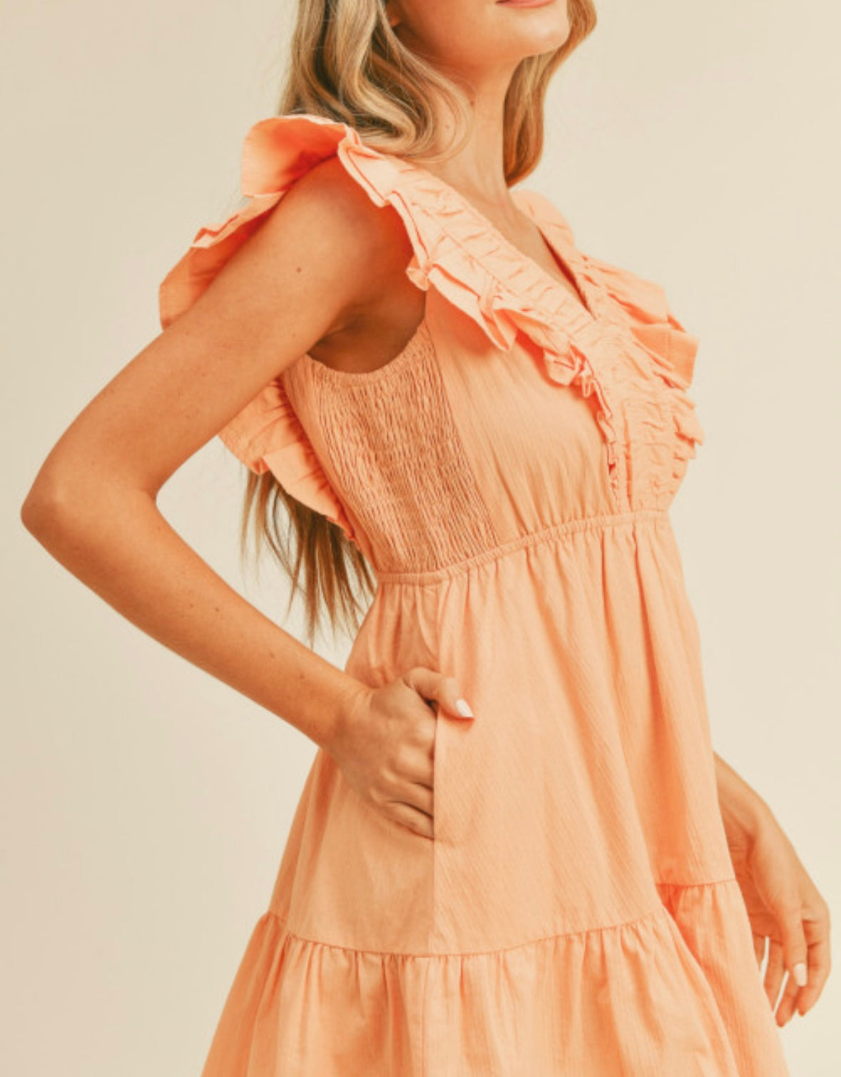 1351 Detailed Mini Dress