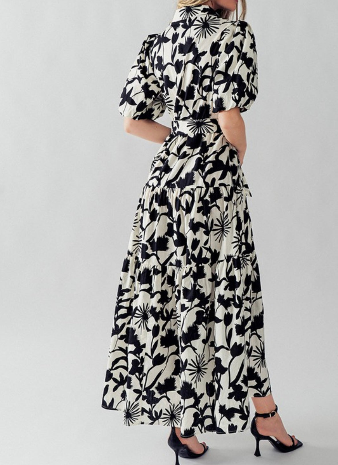 1215 Floral Long Dress