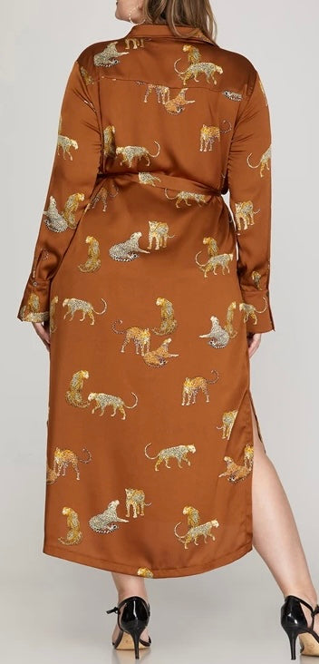 Satin Midi Dress