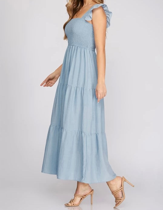 0950 Tiered Maxi Dress