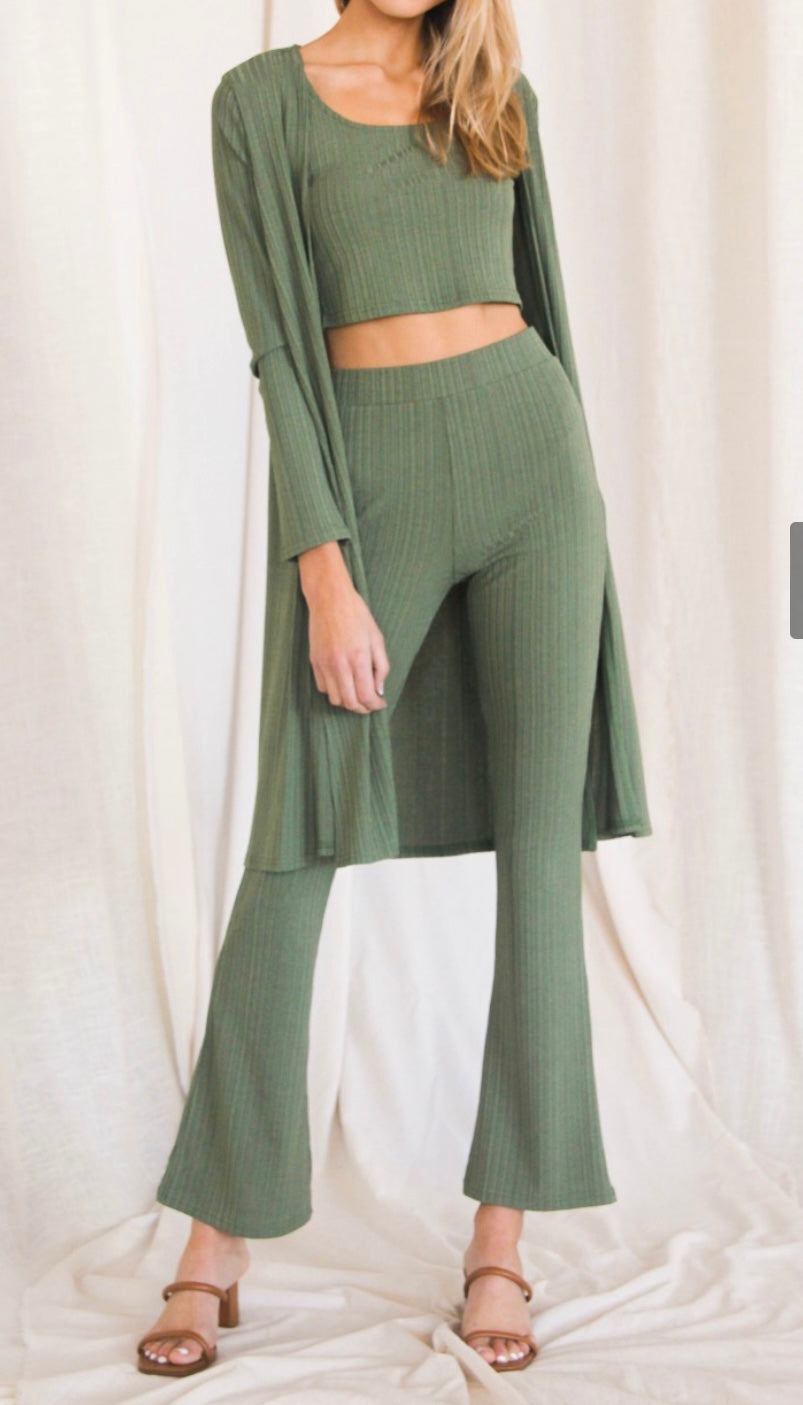 0977 3 Piece Rib Knit Set