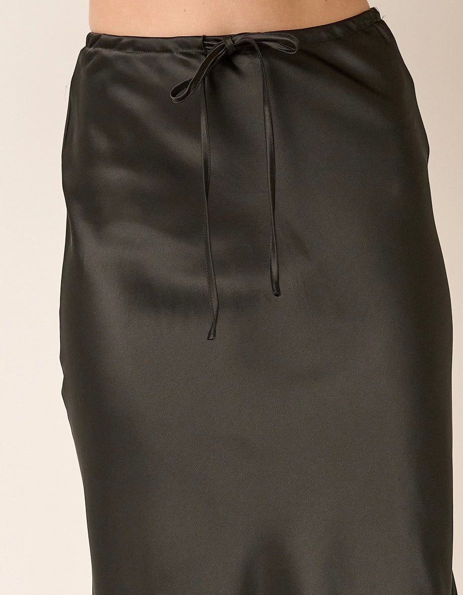 Satin Midi Skirt