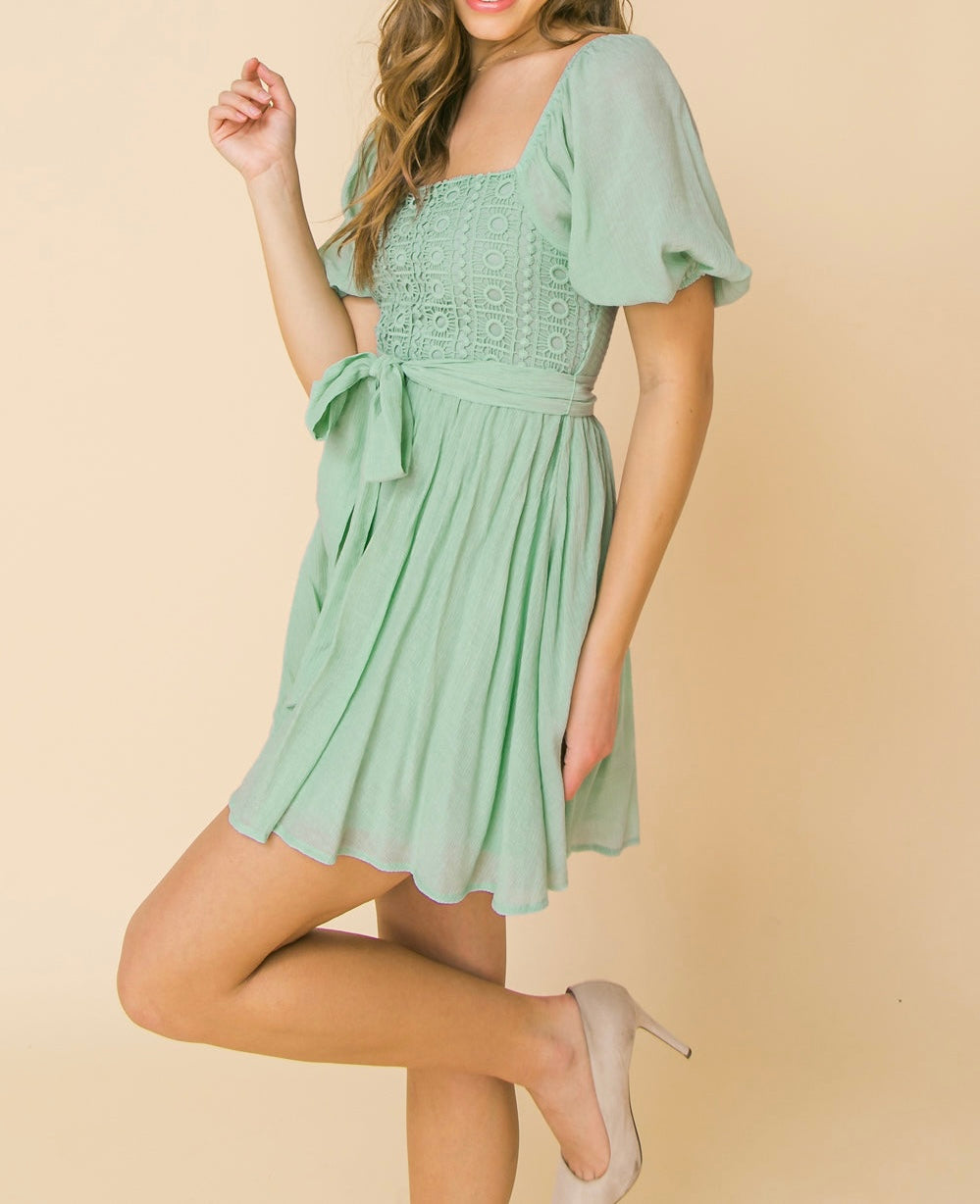 0924 Woven Mini Dress