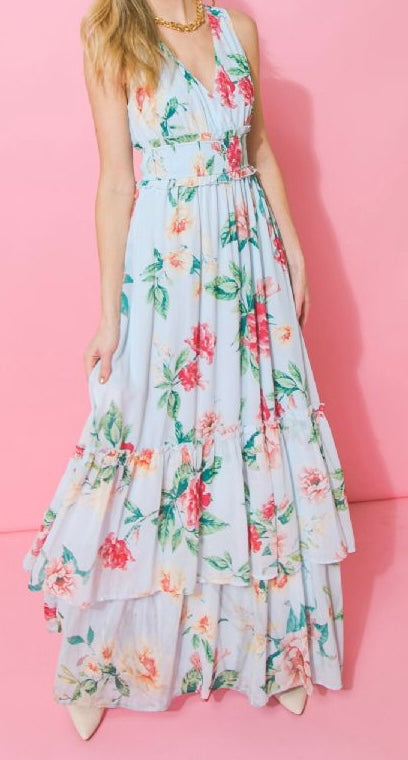 0658 Printed Maxi Dress