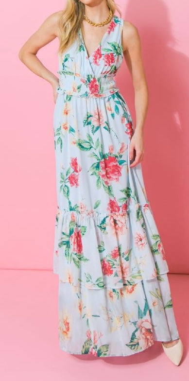 0658 Printed Maxi Dress