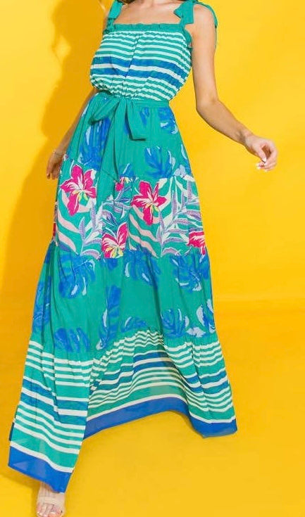0312 Printed Maxi Dress