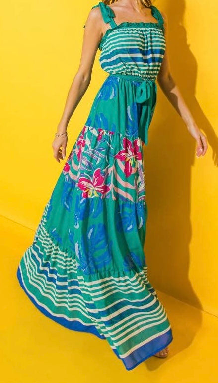 0312 Printed Maxi Dress