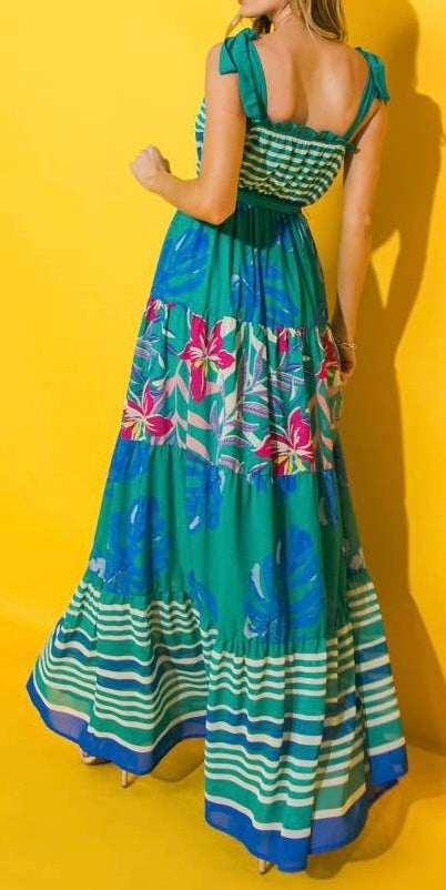 0312 Printed Maxi Dress