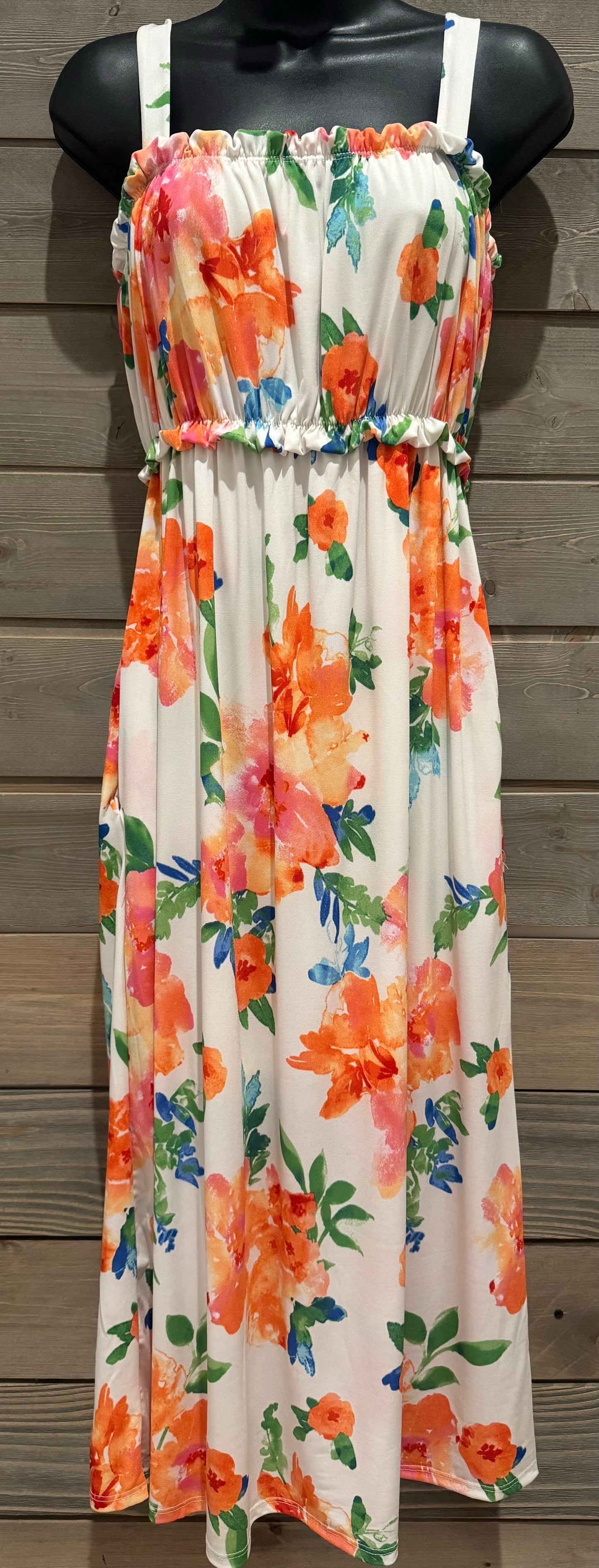 0085 Sleeveless Midi Dress