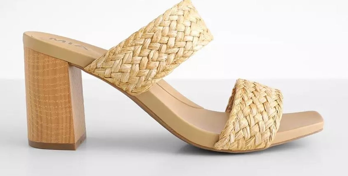 0111 MIA Natural Strap Heel Sandal