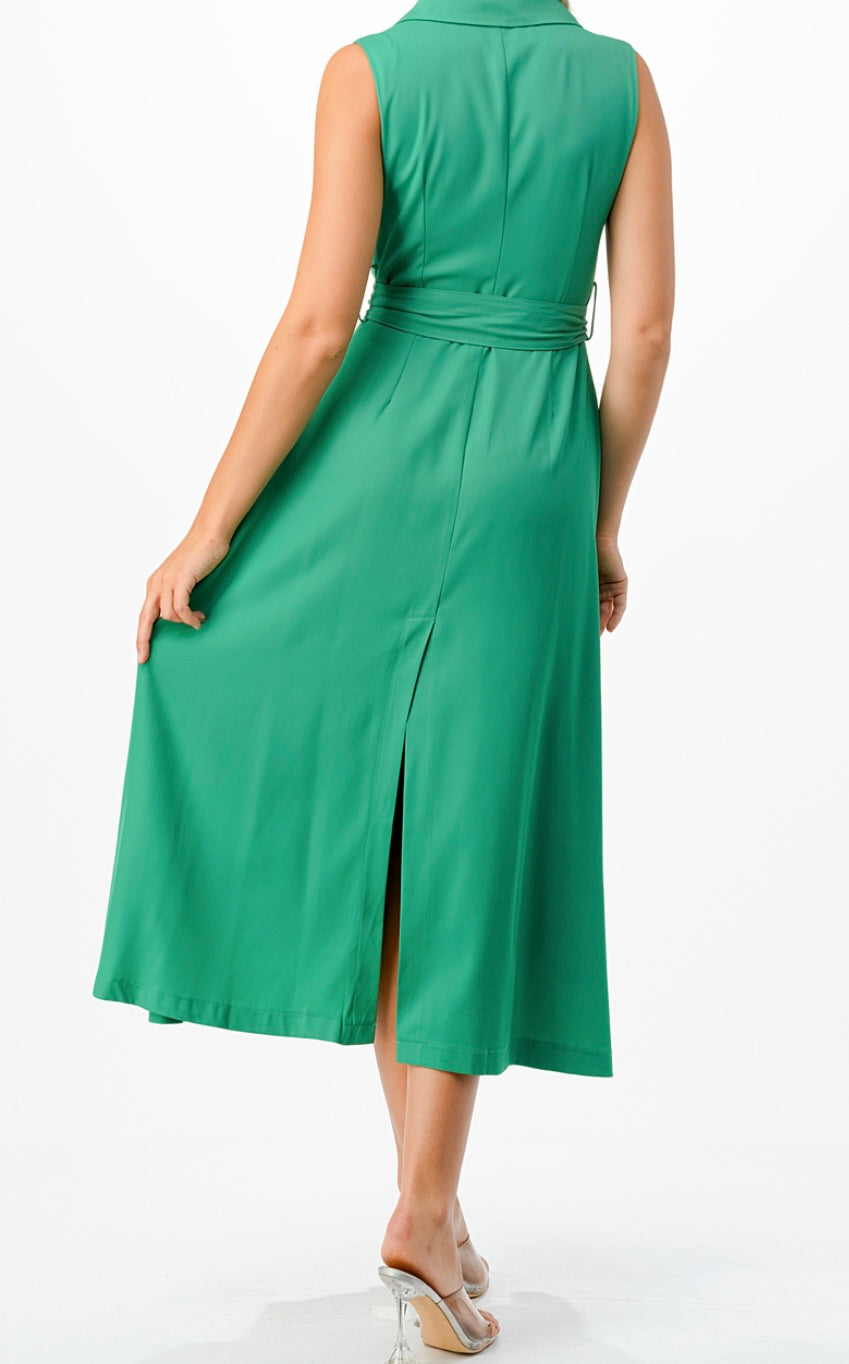 0890 Sleeveless Midi Dress