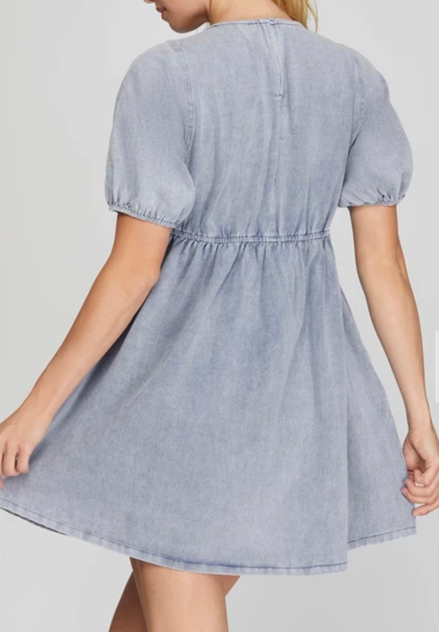 1452 S/S V Neck Dress