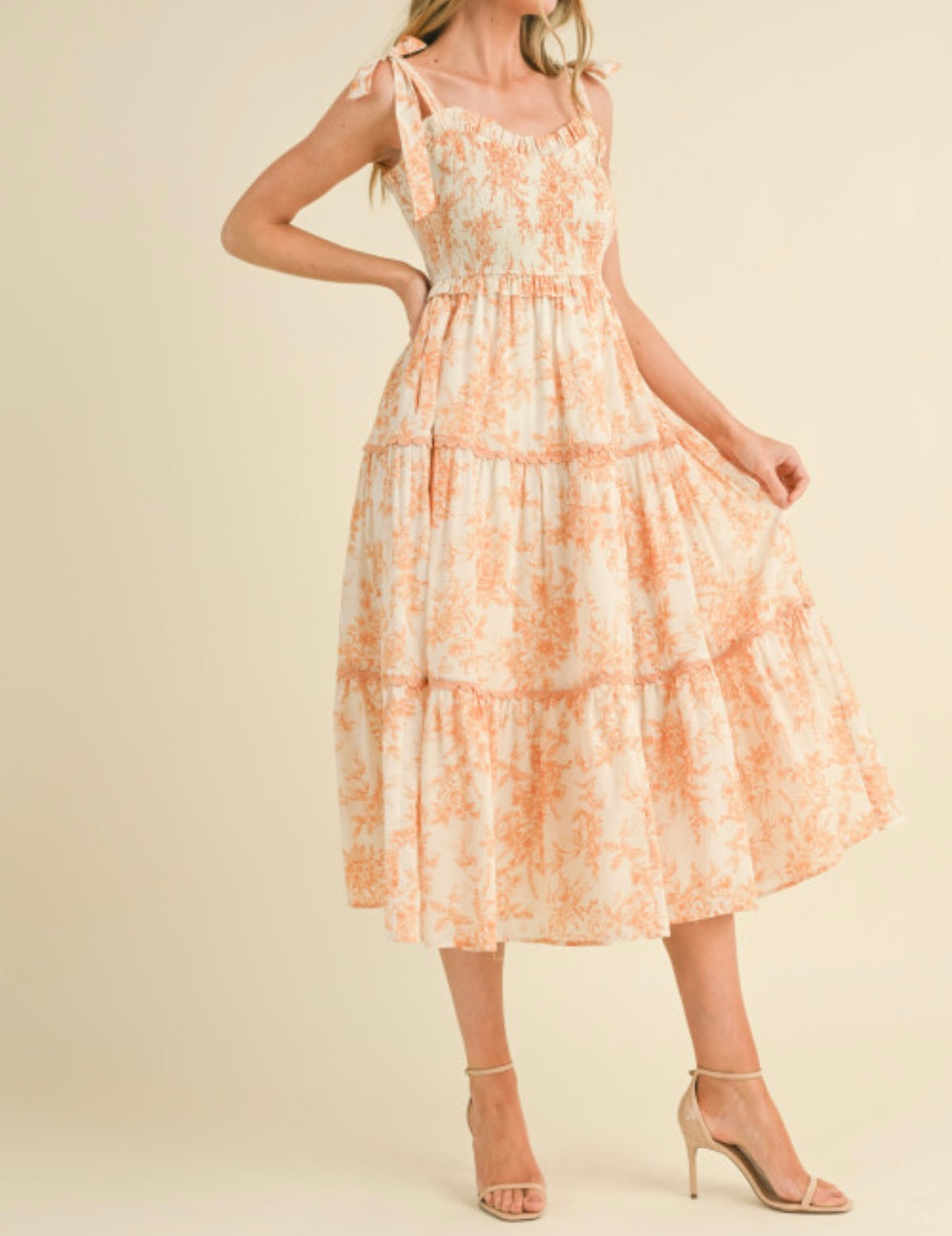 1506 Floral Midi Dress *Exclusive Print*