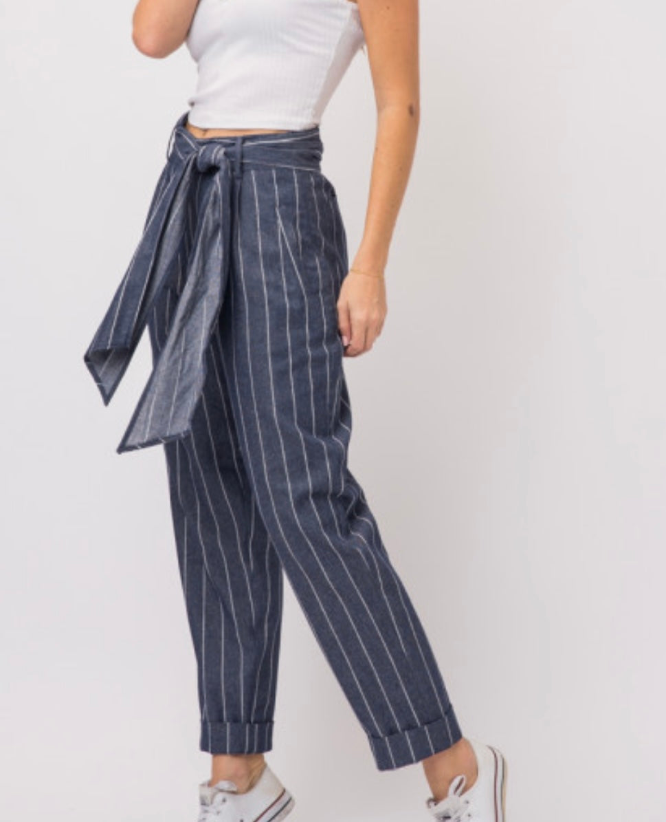 1511 Stripe Linen Pant