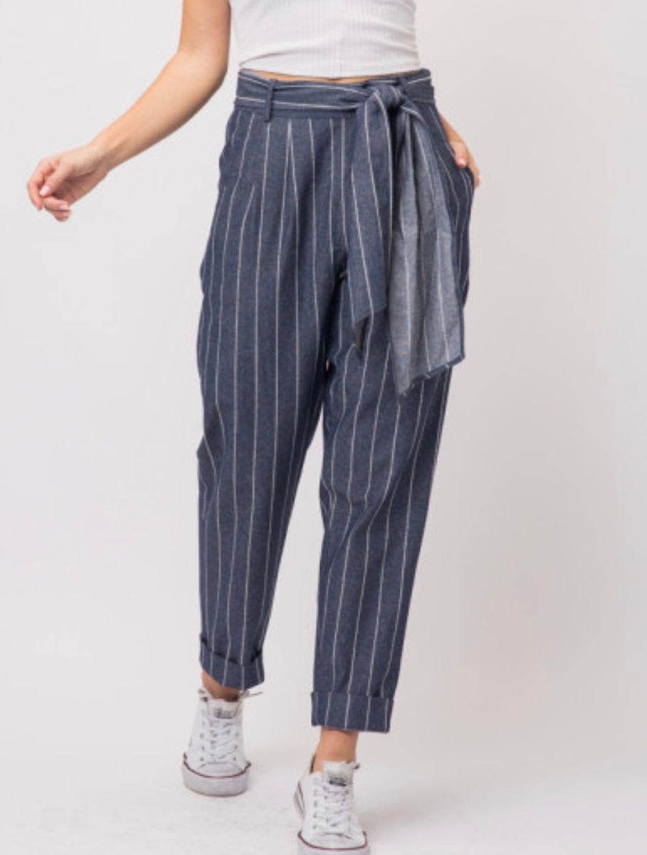 1511 Stripe Linen Pant