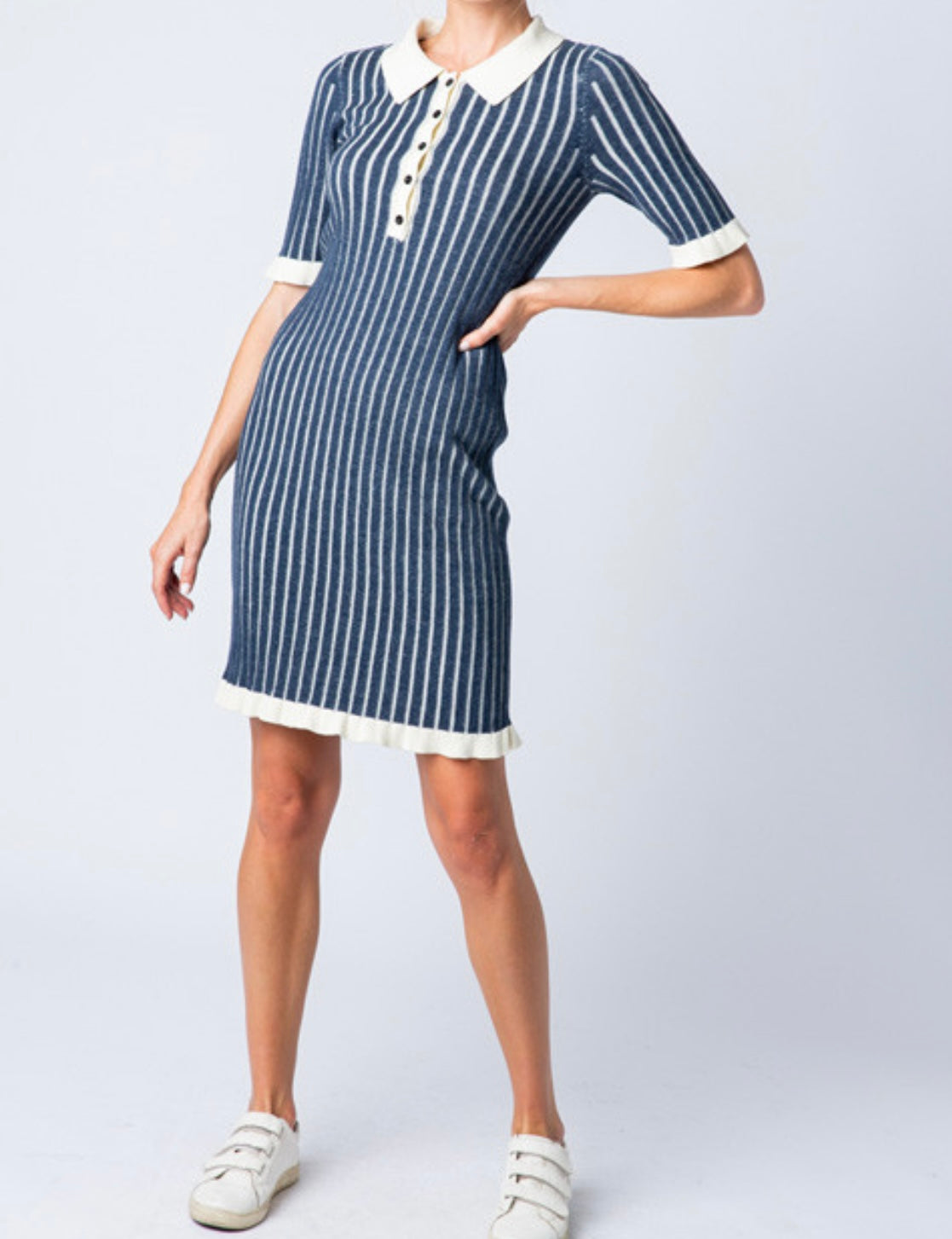 1512 Ribbed Sweater Dress