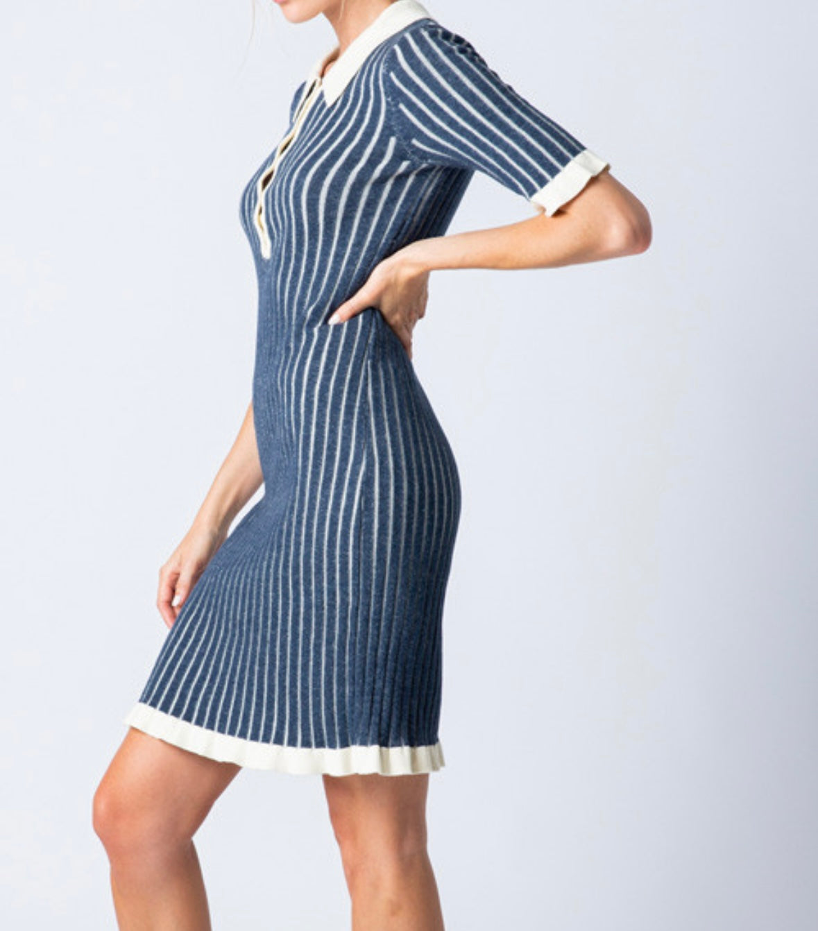 1512 Ribbed Sweater Dress