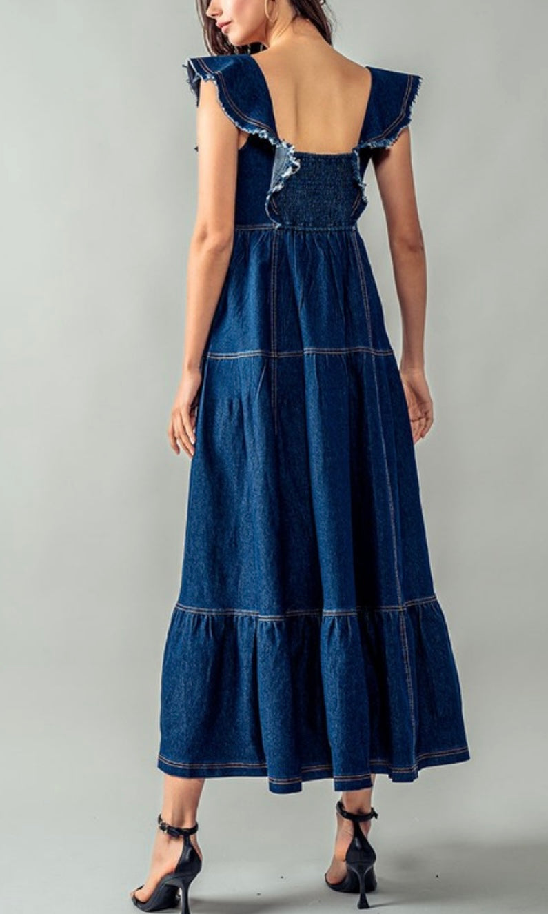 1543 Denim Maxi Dress