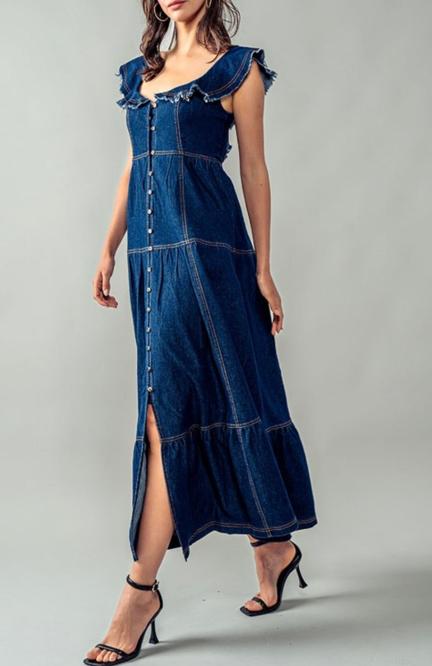 1543 Denim Maxi Dress