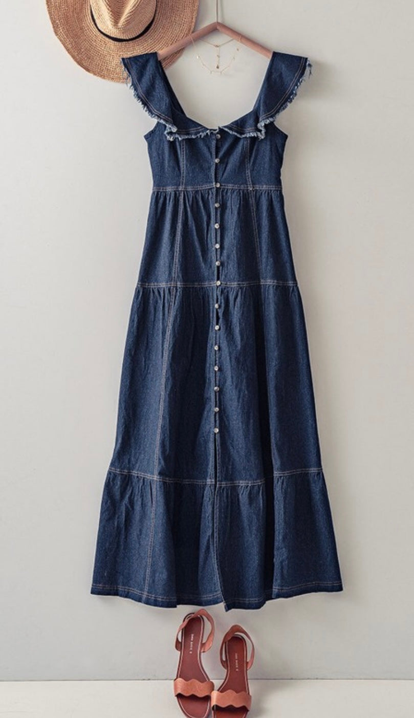 1543 Denim Maxi Dress