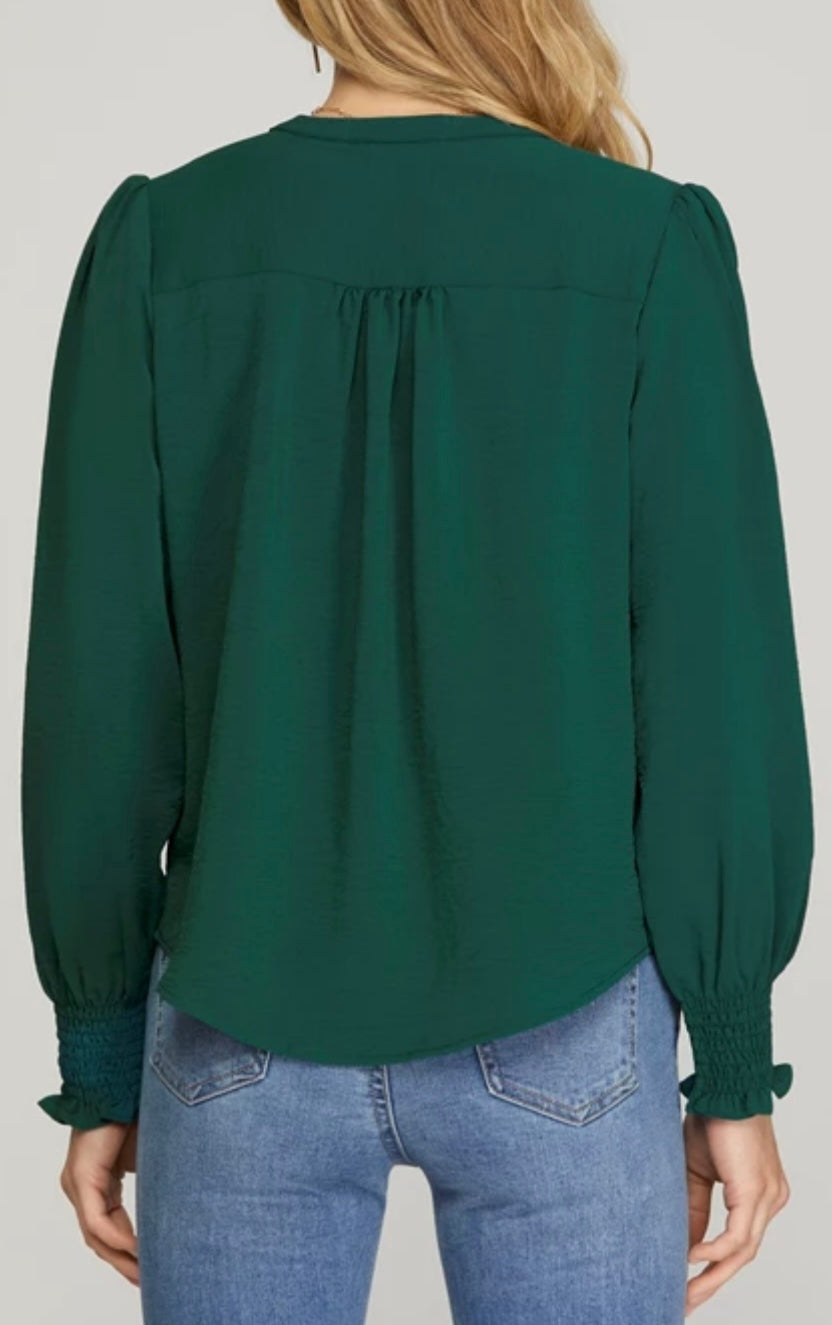 1576 V-Neck Long Sleeve Top