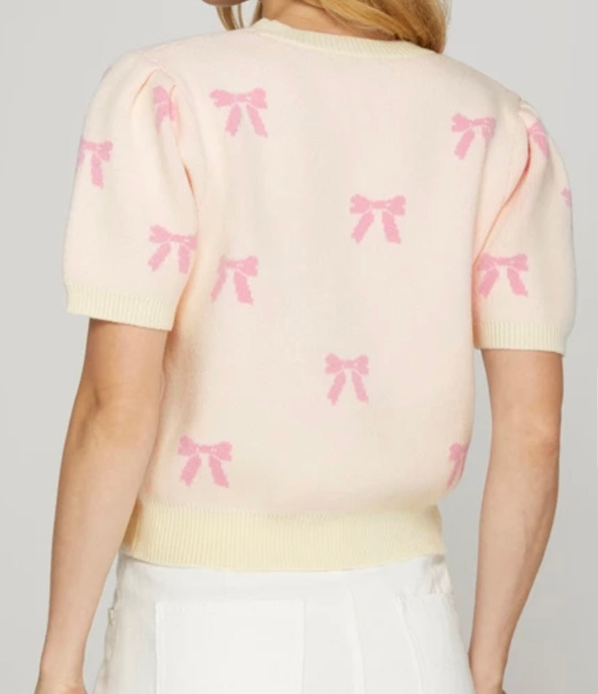 1724 Bow Sweater Top