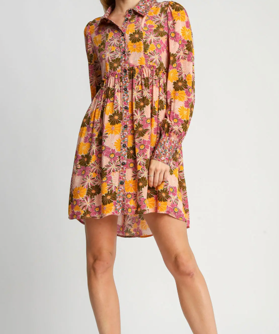 1814 Printed Mini Dress