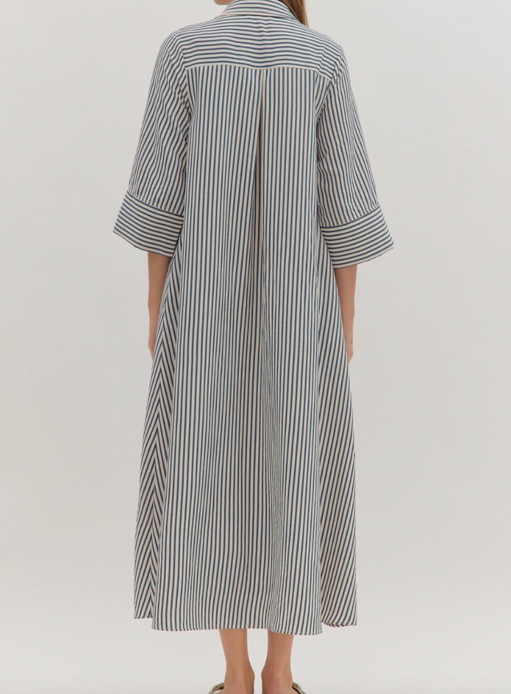 1796 Striped Midi Dress