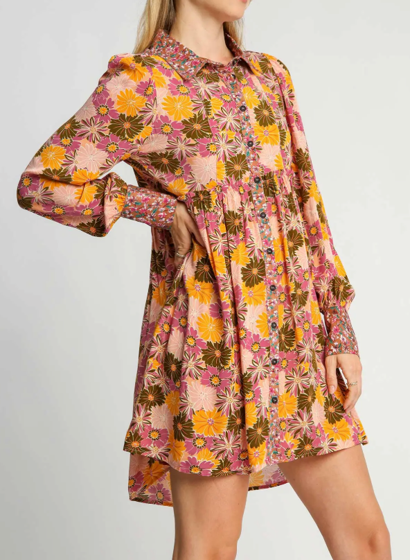 1814 Printed Mini Dress