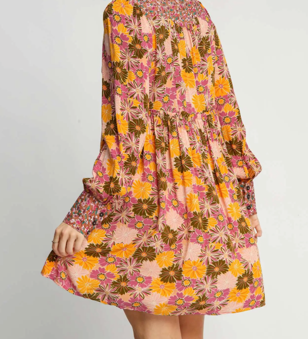 1814 Printed Mini Dress