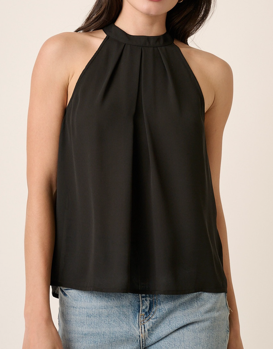 1903 Pleated Halter Top