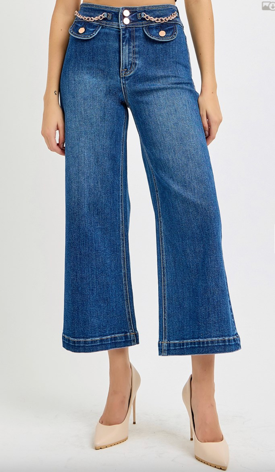 1919 Crop Wide Leg Jeans