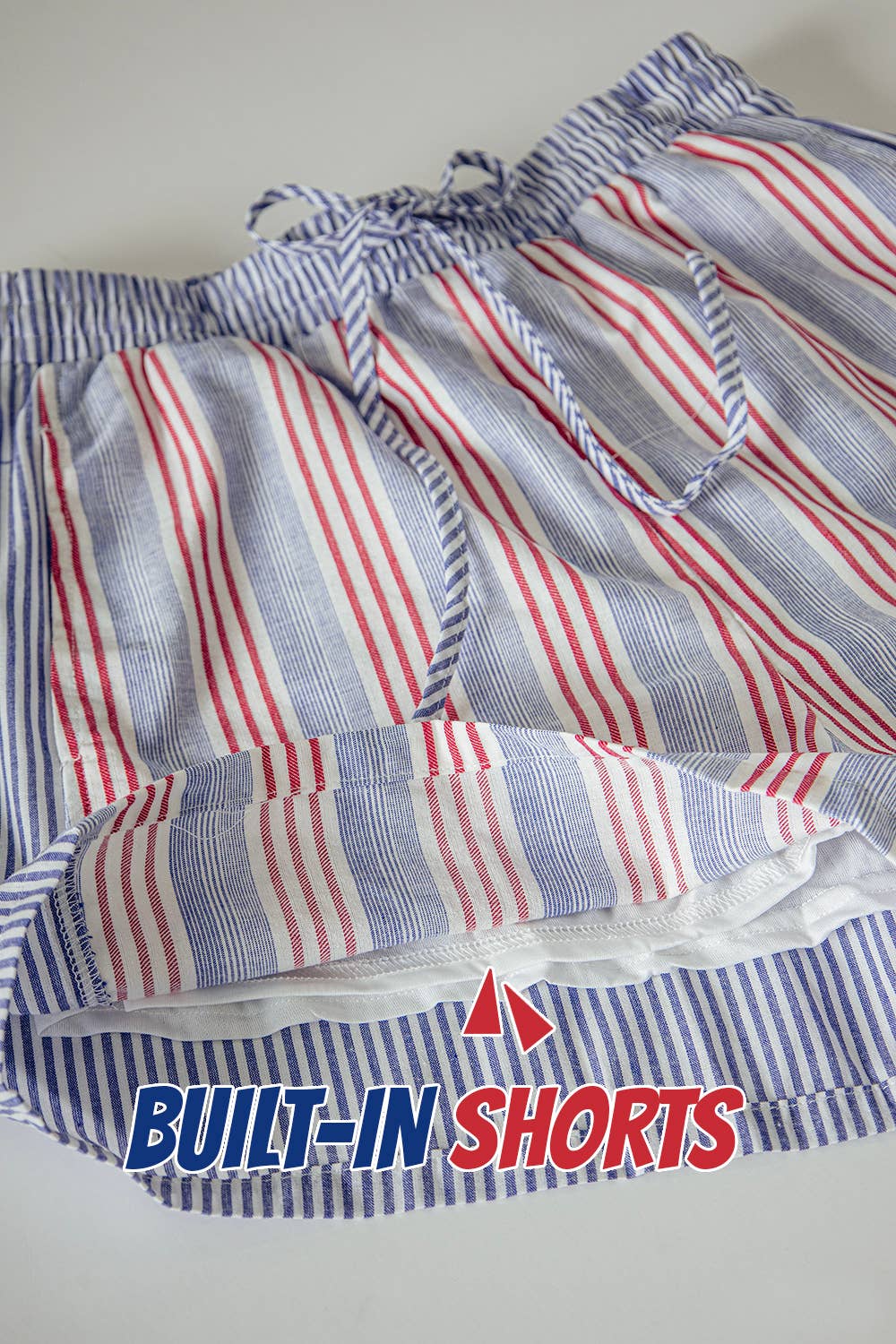 2070 Stripe Shorts Set