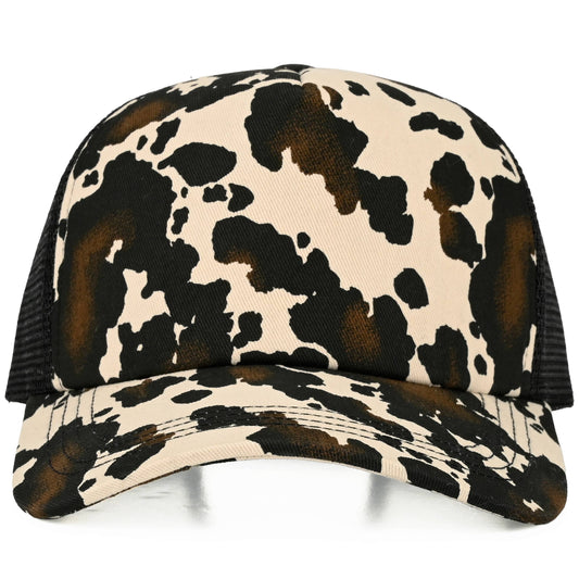 2038 Cow Pattern Trucker Hat