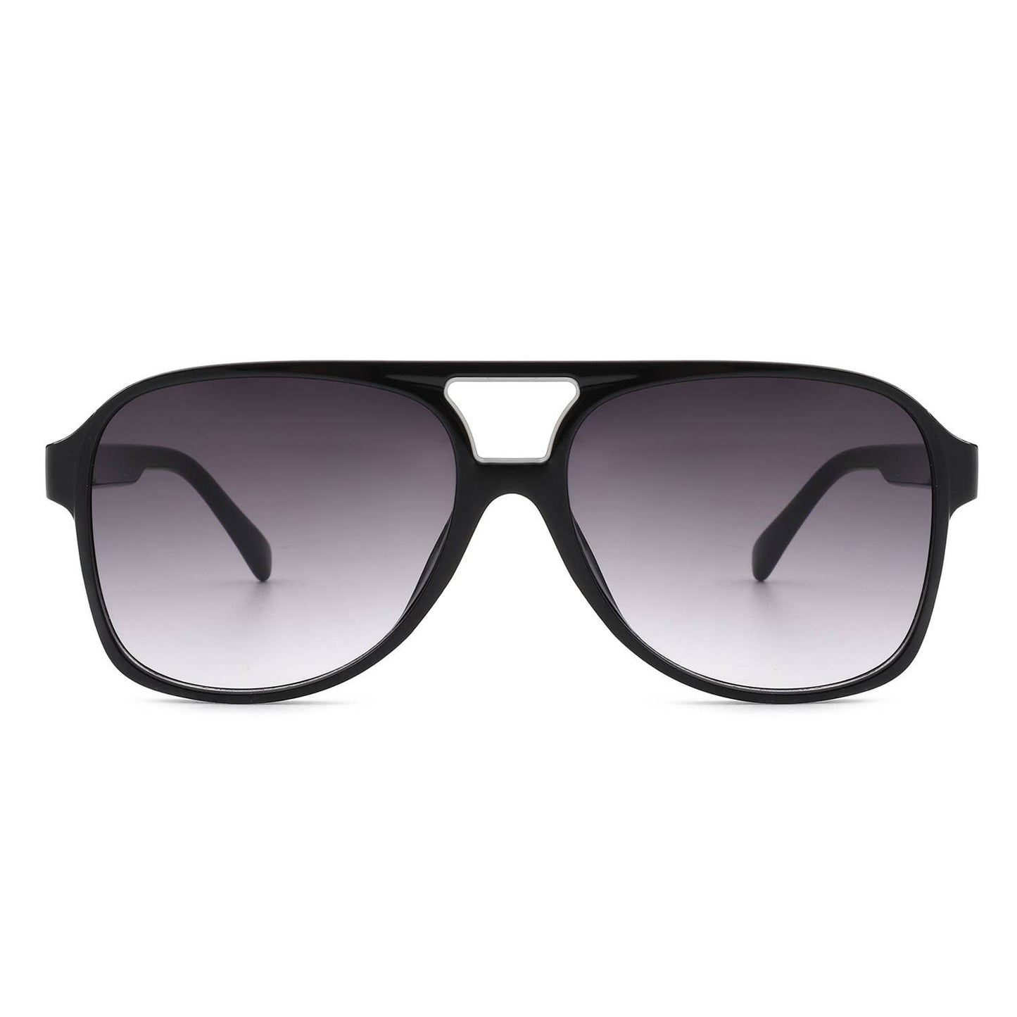 2015 Oversized Aviator Shield Brow-Bar Pilot Fashion Sunglasses