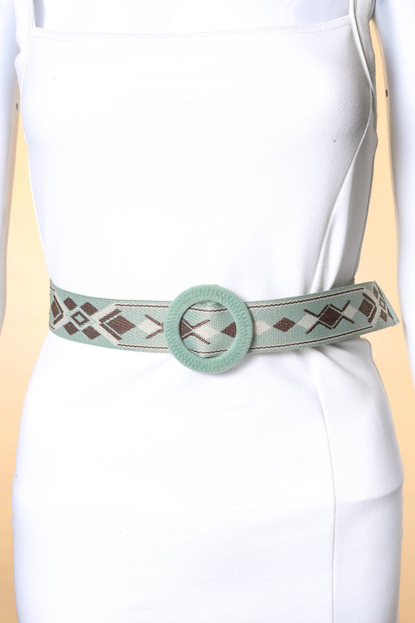 2019 Round Braided Buckle Boho Belt